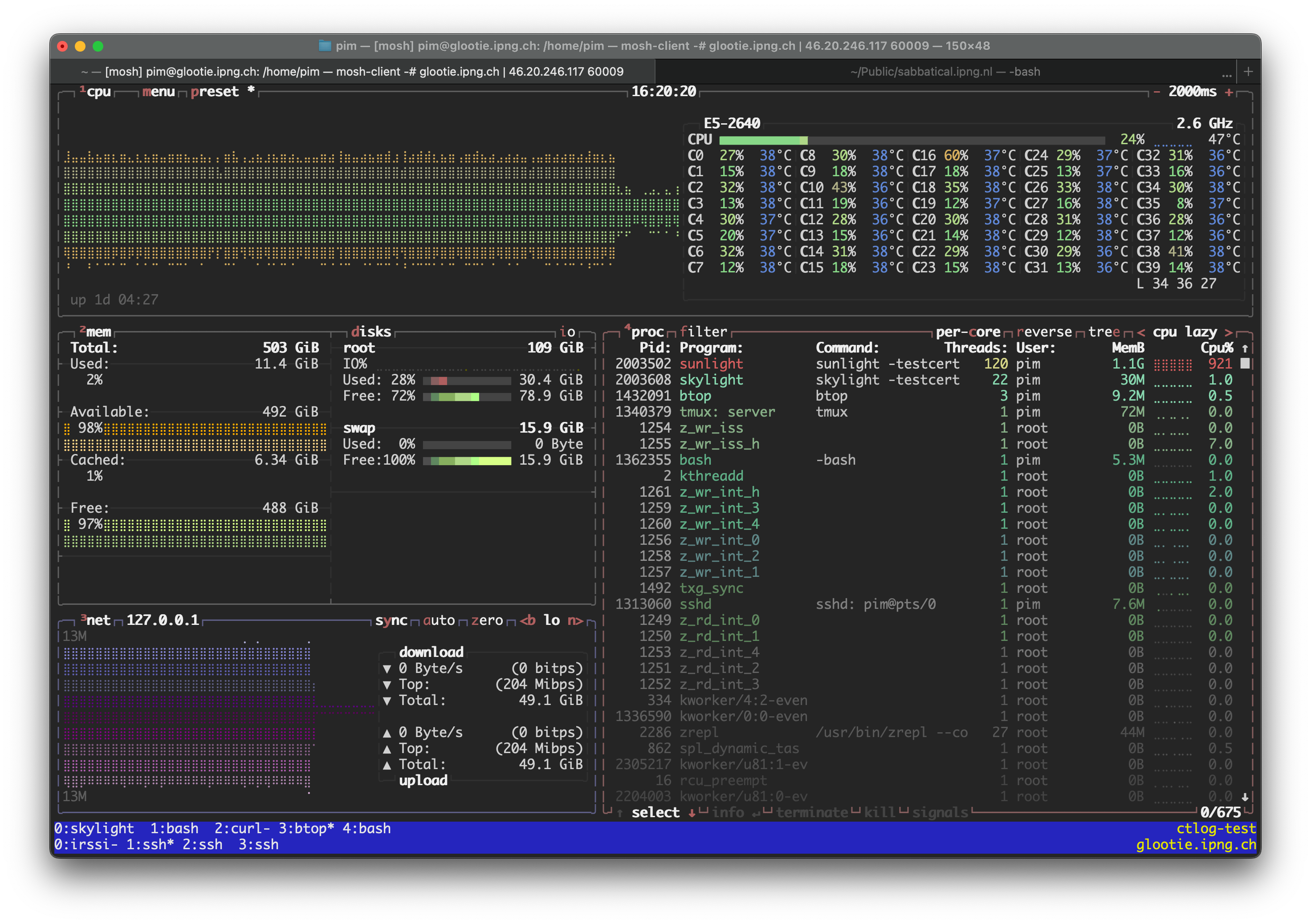 Sunlight btop