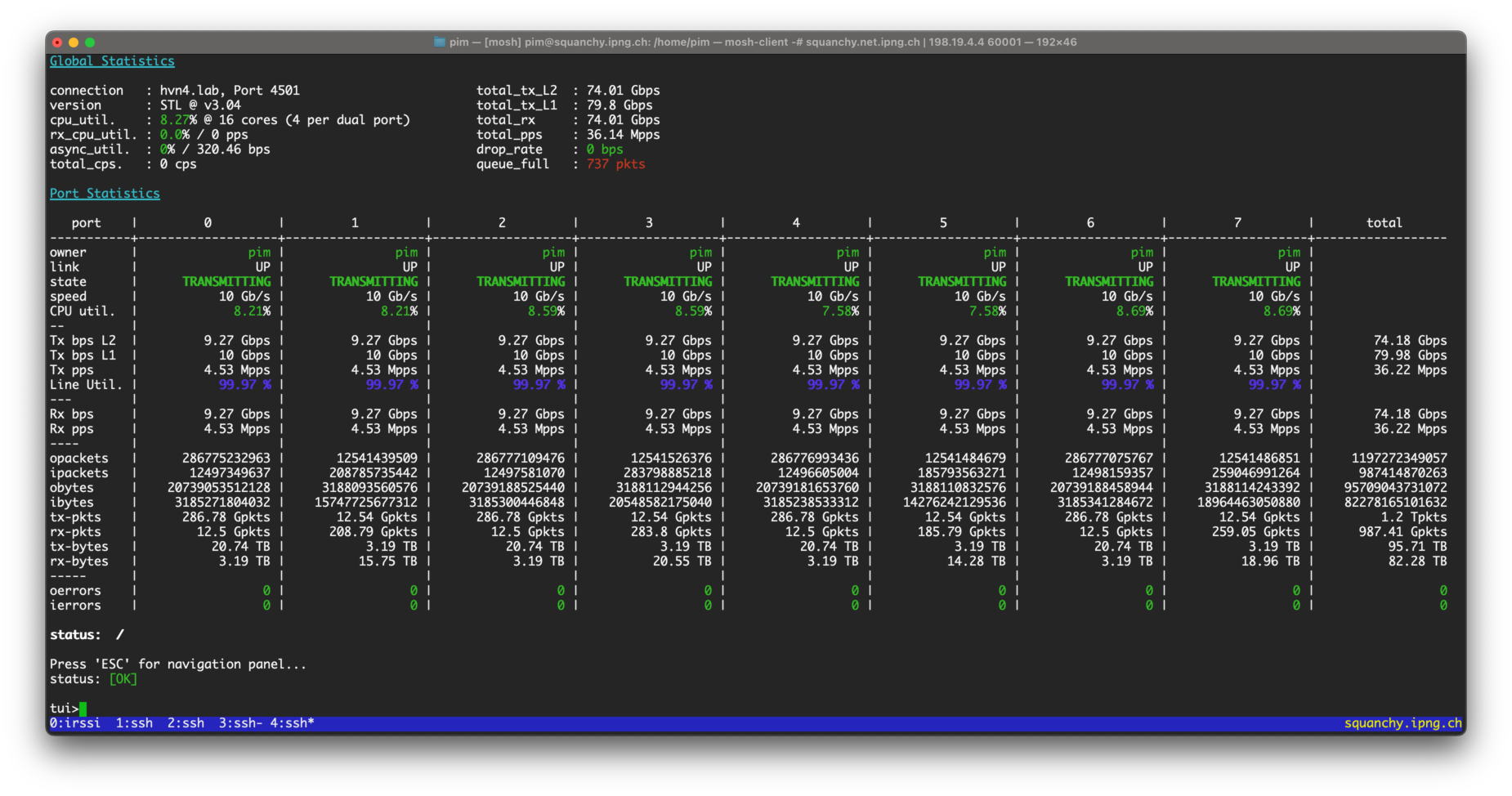 T-Rex sFlow Acceptance Loadtest